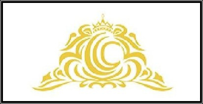 Logo designed in golden color, three c's defining the Chennai Convention Centre, enclosed within the other, and a crown over it depicting the best venue for occasions.