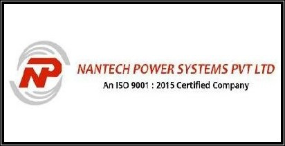 A Rectangular Box In White And Red Shades, The Nantech Power System Priavte System's Logo, Text And ISI Certified Company Mentioned.
