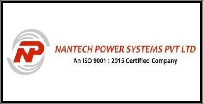 A Rectangular Box In White And Red Shades, The Nantech Power System Priavte System's Logo, Text And ISI Certified Company Mentioned.